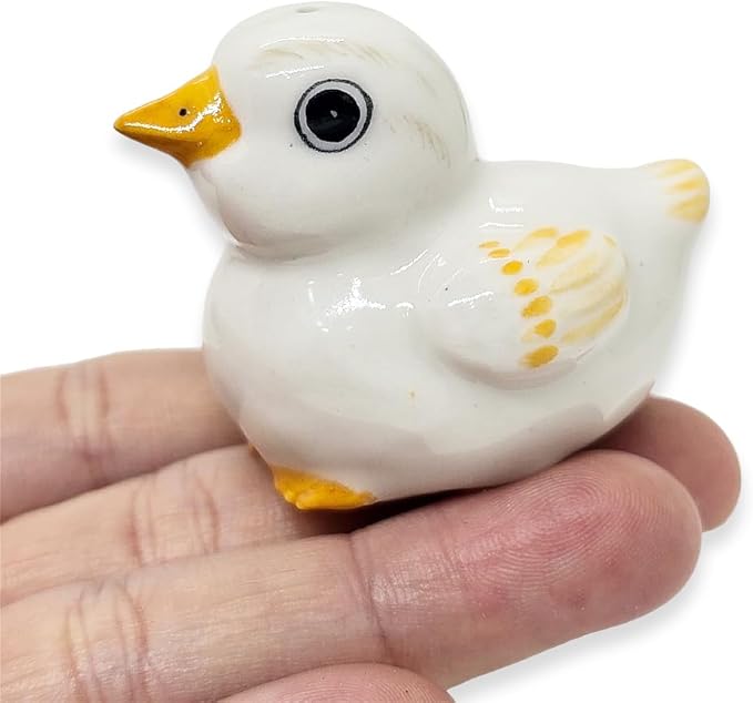 2" Fat White Duck Elegant Ceramic Incense Stick Holder Artistic Collectible Figurine for Adult Collectors Sophisticated Interior Accent Gift Handcrafted Porcelain Home Room Decor