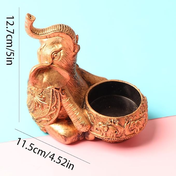 1 Pc Looking Up Elephant Incense Holder - Incense Burner & Craft Ornament for Spa, Yoga, Meditation, Home & Room Decor