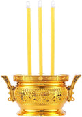 Zerodeko Led Electronic Incense Burner 5.51In Flameless Buddha Censer for Home D Cor and Meditation with Decorative Led Lighting