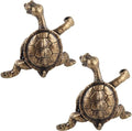 2Pcs Turtle Incense Stick Holder Exquisite Sleep Home Decor Antique Bronze Aid Handcrafted Beautiful Censer Holder Incense Holders Home Fragrance Home Décor Products