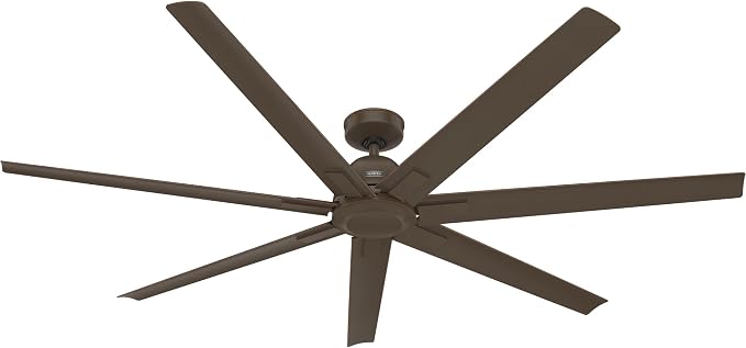 Hunter Downtown Indoor/Outdoor Ceiling Fan, Wall Control (Matte Bronze, 72 inch)