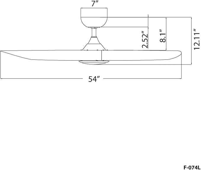 WAC Lighting Swirl 3-Blade Aluminum Smart Ceiling Fan in Soft Brass/Matte Black