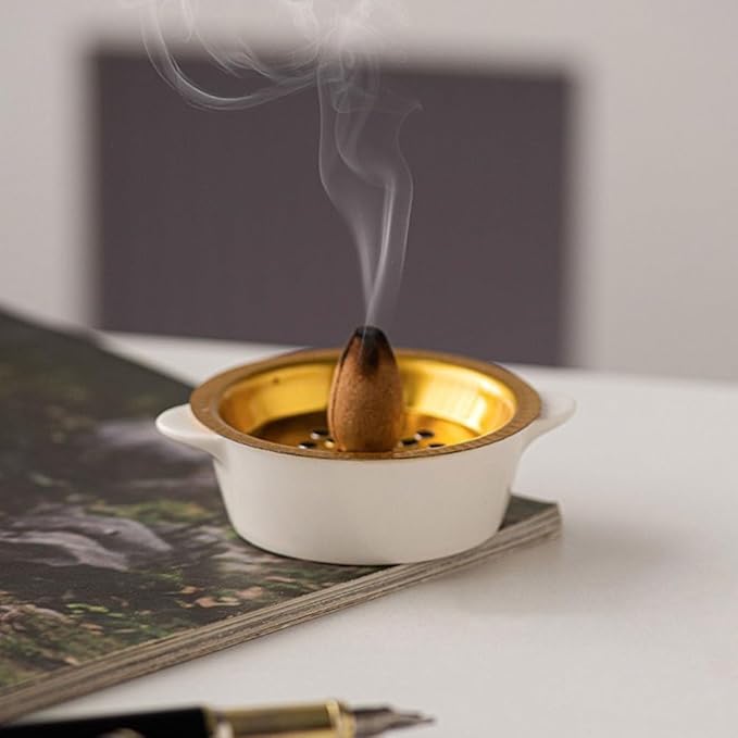 Zerodeko 10pcs Censer Accessories Charcoal Incense Burner Mesh Incense Burner Tray Net Sieve for Resin Screen Tray for Incense Golden Iron