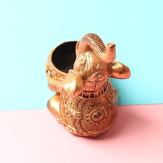 1 Pc Looking Up Elephant Incense Holder - Incense Burner & Craft Ornament for Spa, Yoga, Meditation, Home & Room Decor