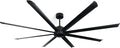 96 Inch HVLS Industrial Ceiling Fan, Large Ceiling Fan with Remote Control, High Airflow Commercial Fan for Garage Gym Shop Warehouse, Quiet DC Motor, 6 Speeds, 8 Aluminum Blades
