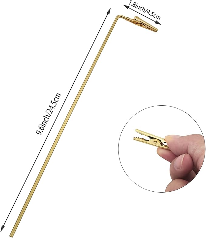 2PCS Metal Elbow Clip Stick Gold Creative Aroma Vertical Hanging Clip for Meditation Yoga Spa Room Decoration Mosquito Incense Holder Home Decoration