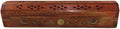 POSHNPRETTY Handmade Celestial Coffin Wooden Incense Box Burner with Brass Inlay (Natural)
