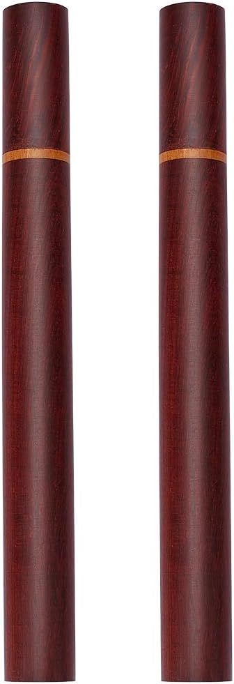 WEBEEDY 2 Pcs Vintage Rosewood Incense Storage for Sticks Portable Incense Holder Organizer Tube Coffee Tea Storage for Home Desk Decor Travel Kitchen Supplies Unique Gift,24.5x2.5cm/9.7x1''