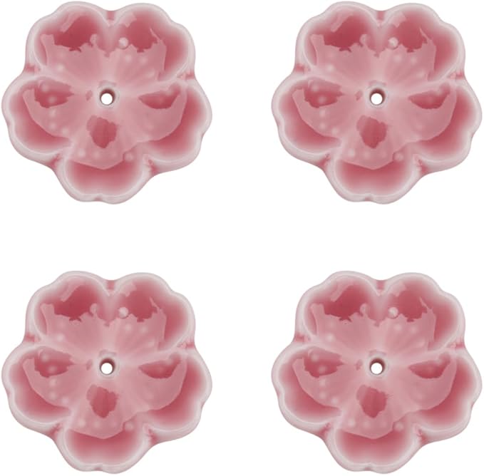 IMIKEYA 4pcs Cherry Blossom Ceramic Incense Holder Incense Stick Burner Incense Stick Porcelain Holder Decoration for Home Flower Chopsticks Rest Pottery Dishes Tray Ceramics Delicate