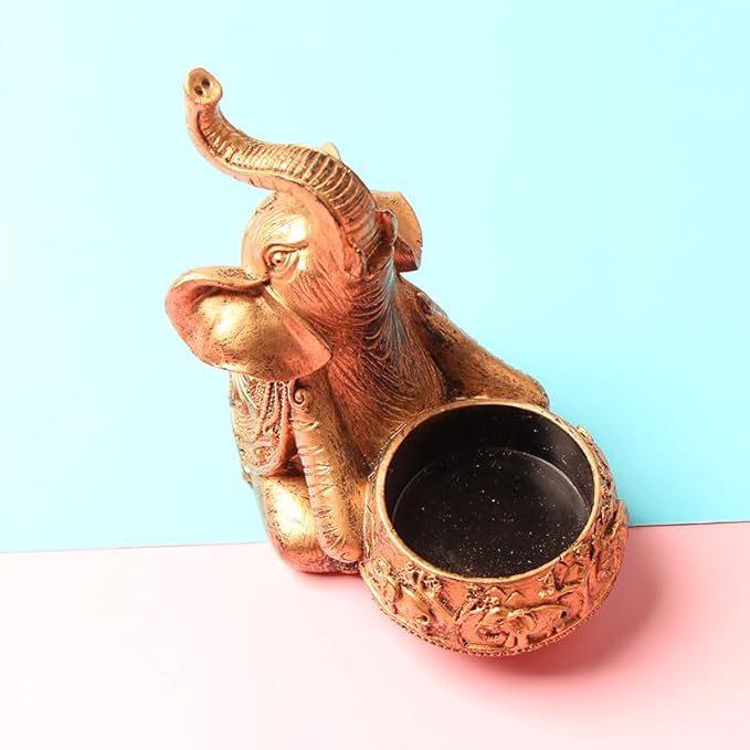1 Pc Looking Up Elephant Incense Holder - Incense Burner & Craft Ornament for Spa, Yoga, Meditation, Home & Room Decor
