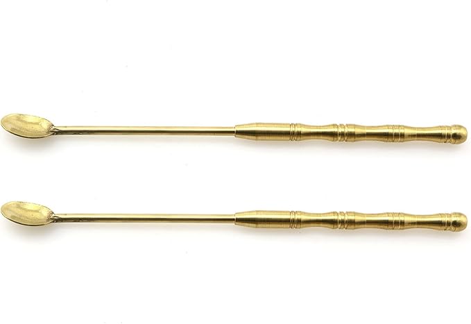heyous 2pcs Incense Tools Set 148mm Incense Equipment Copper Spoon and Shovel for Incense Burner Yoga Meditation Room