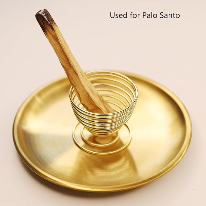 5 in1Incense Burner,Palo Santo Holder,Sage Holder, Incense Holder with Ash Catcher for Incense Sticks,Coil Incense,Incense Cones in Devotional Area, Yoga, Meditation Room Home Décor