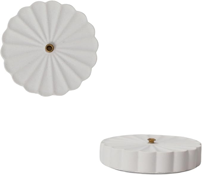 Incense Holder for Sticks with 0.3cm Holes - Chrysanthemum Design | Portable Ash Catcher & Burner for Desk, Office, Tea Room | The “Four Seasons Floral” Series