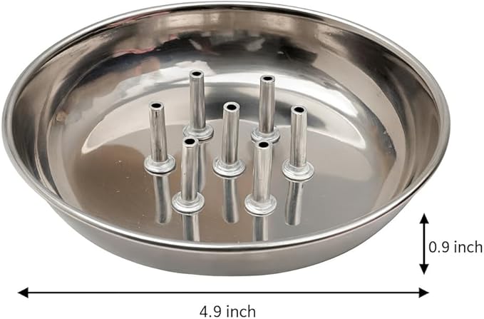 DBY Incense Stick Holder Plate Agarbatti Stand Stainless Steel Incense Holder with ash Catcher Plate (Pack of 1) Traditional Religious and Spiritual Use and Also for Ethnic Festival for Multipurpose