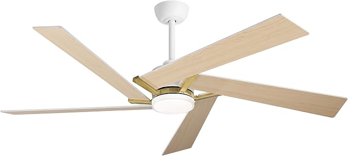Ceiling Fans with Lights and Remote (Modern White, 60 inch)