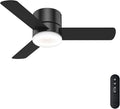 Hunter Minimus, Indoor, Ceiling Fan, with LED Light, 44 inch, Matte Black