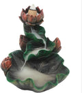 Pacific Giftware Meditation Auspicious Lotus Back Flow Cone and Stick Incense Burner Holder Infuser