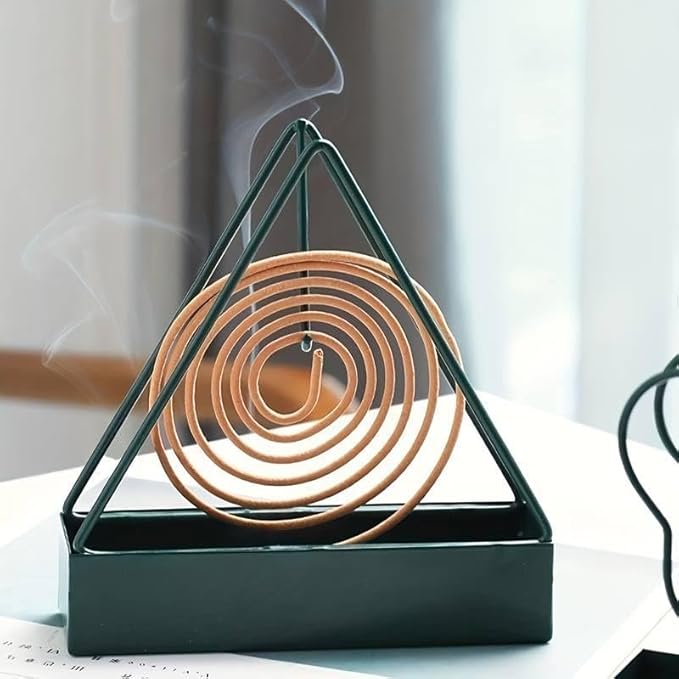 Designer Portable Iron Mosquito Coil Holder 2 pcs Sets with Handle - Fireproof Material Incense Holder