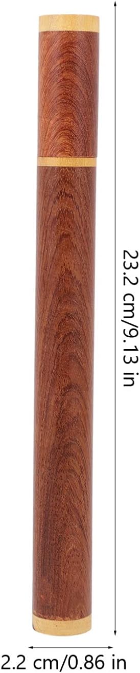 ARTIBETTER 3-Pack Smooth Natural Incense Tube Holder Set Compact 9.44In Wooden Incense Stick Storage Canisters with Simple Lid for Home Decor Meditation and Aromatherapy