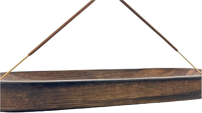 Incense Holder-Incense Burner/Ash Catcher-Handmade Wooden Incense Stick Tray Home- Meditation & Yoga Great Gift Table Décor (11"x 4" Inch)
