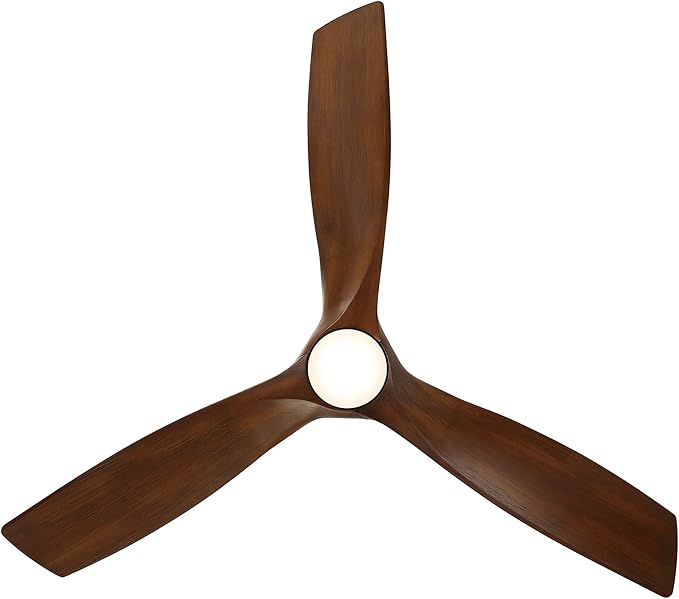 Modern Forms Zephyr 3 Blade 62 in. Indoor and Outdoor Smart Downrod Ceiling Fan with Remote Control - Integrated LED Selectable 4CCT 2700K-3000K-4000K-5000K - Matte Black/Distressed Koa