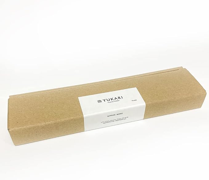 Yukari Ceramic Incense Holder for Bamboo Stick Incense, Purple, Nippon Kodo Japanese Quality Incense Since 1575