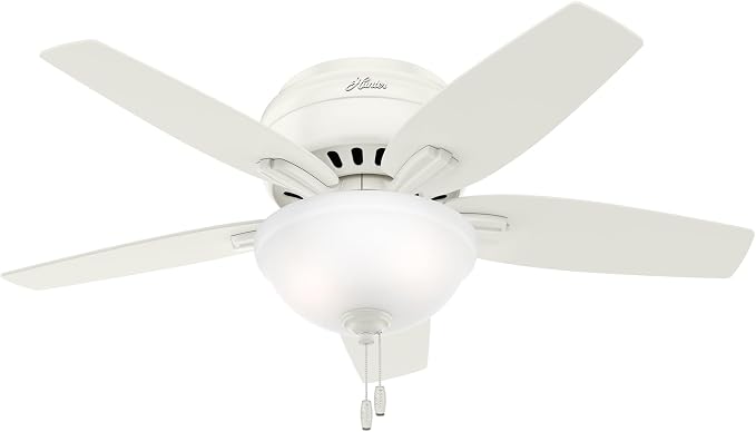 Hunter Newsome, Indoor, Ceiling Fan, with LED Light, 42 inch, Fresh White