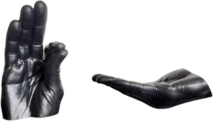 Yajuyi Hand Statues Incense Burner Incense Holder Tabletop Ornament Decorative Figurines for Office, Black