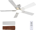 addlon Ceiling Fans with Lights, 52 Inch Low Profile Ceiling Fan with Light and Remote Control, Flush Mount, Reversible, 3CCT, Dimmable, Quiet, Silver Ceiling Fan for Bedroom Indoor/Outdoor Use