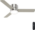 Hunter Minimus, Indoor, Ceiling Fan, Modern, Quiet, 52 inch, Brushed Nickel