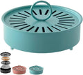 Mosquito Coil Holder with Anti-Scald Design, Stainless Steel, Pink/Black/Blue, for Home and Camping (Blue)