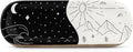 TOSQP27 Handmade Wooden Incense Holder for Sticks – Black & White Resin Art Tray | Handcrafted Ash Catcher for Meditation, Yoga & Home Decor Fragrance | Decorative Wooden Incense Burner Gift