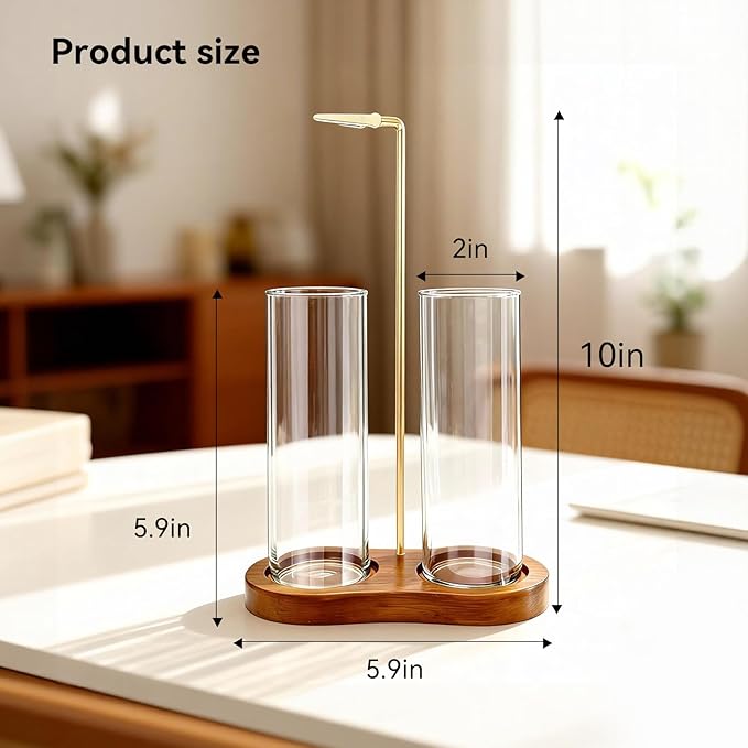 Glass Incense Holder, Black Incense Sticks Burner Holder with Storage,Hang Upside Down Incense Holder for Sticks with Glass Ash Catcher for Meditation Yoga Spa Room Decor
