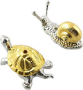 ZYAMY 2pcs Zinc Alloy Animal Incense Holder Snail Shape Incense Holder and Tortoise Shape Incense Holder Incense Clips for Stick Censer, Joss Stick, Tower Incense, Incense Coil