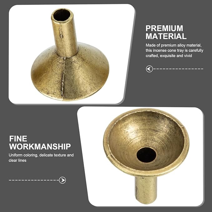 HANABASS Backflow Incense Cone Holder Tray Compact Metal Alloy Incense Burner for Home D Cor Meditation Yoga Relaxation 0.82X0.78X0.78 Inch Fragrant Accessories