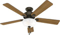 Hunter Swanson, Indoor, Ceiling Fan, with LED Light, 52 inch, New Bronze | Standard Mount, Pull Chain, 5 Blades, For Bedroom, Living Room, Kitchen, 50901