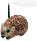 2¼" Brown Hedgehog Porcupine Elegant Ceramic Incense Stick Holder Artistic Collectible Figurine for Adult Collectors Sophisticated Interior Accent Gift Handcrafted Porcelain Home Decor
