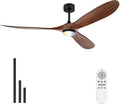 70 Inch Modern ABS Ceiling Fan with Lights and Remote, DC Motor Large Ceiling Fan, 3CCT Dimmable LED Indoor Outdoor Ceiling Fan for Living Room, Patio & Covered Porch, ZCCF08WD-70