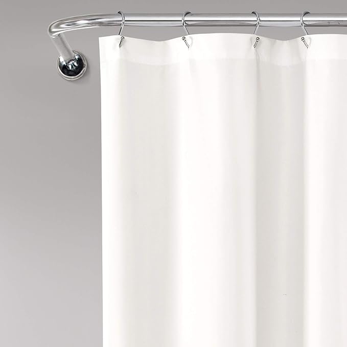 Lush Decor Aprile Floral Shower Curtain Single 72" W x 72" L, Yellow & Gray - Floral Shower Curtains - Bathroom Décor - Cottage Shower Curtain