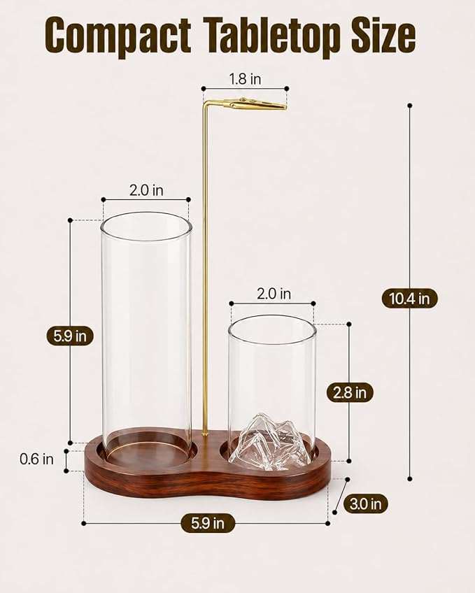 2-in-1 Walnut Wood Glass Incense Holder for Sticks, Anti-Ash Flying Incense Burner with Glass Ash Catcher & Incense Storage, Incense Stick Holder for Meditation, Yoga, Spa, and Home Decor