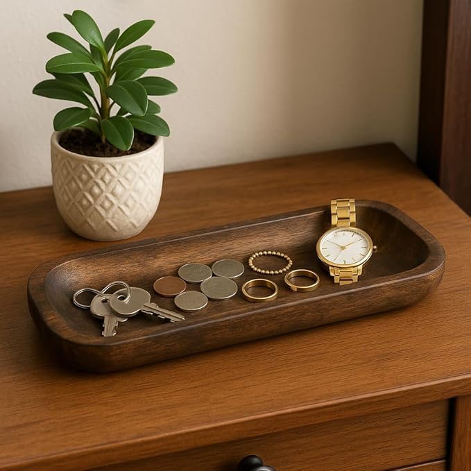 Pure Source India Natural Wood Incense Holder and Ash Catcher (11 X 4 Inch)