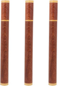 ARTIBETTER 3-Pack Smooth Natural Incense Tube Holder Set Compact 9.44In Wooden Incense Stick Storage Canisters with Simple Lid for Home Decor Meditation and Aromatherapy