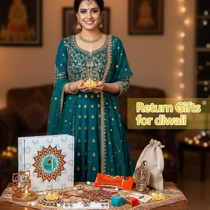 30 Pcs Diwali Gifts Bulk, Lotus Incense Holder, Indian Return Gifts for Pooja Bulk, Gold Lotus Incense Sticks Holder