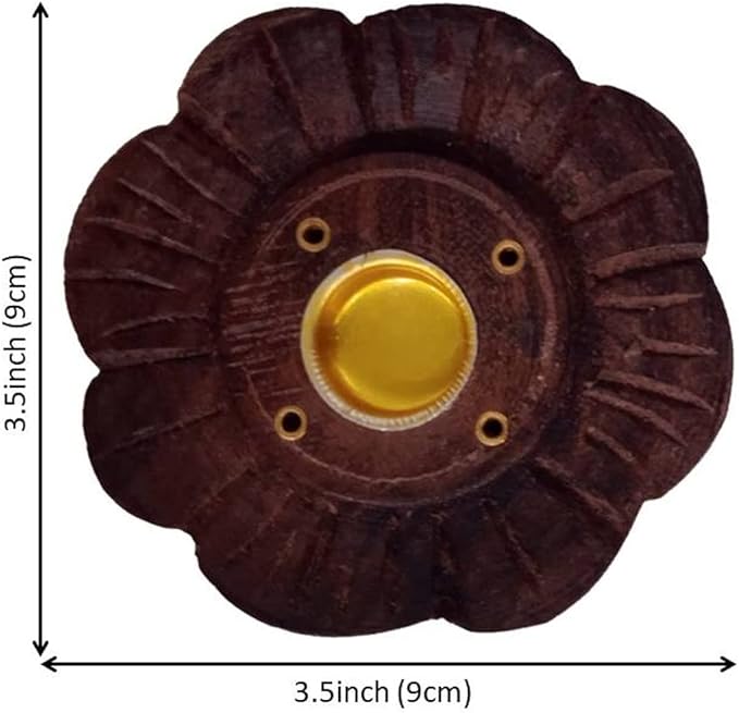 Purpledip Wooden Incense Stick Holder Cum Dhoop Candle Holder: Ash Catcher (11502)