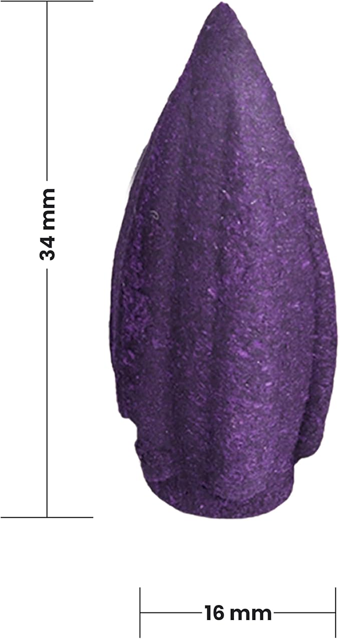 Backflow Natural Incense Waterfall Cones Unique Shape for Backflow Incense for Prayer, Meditation, Relaxation Burner Holder (25 pcs) (Lavender, Bullet)