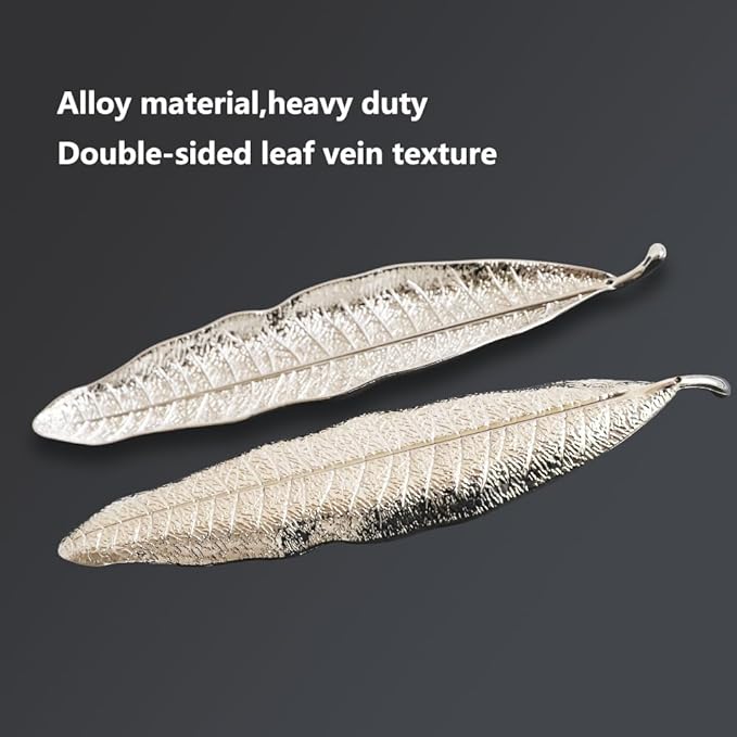 Leaf and Snail Incense Burner, Incense Holder Set Incense Ash Catcher, Incense Sticks Holder for Meditation Room, Yoga, Home, Office (Silver)