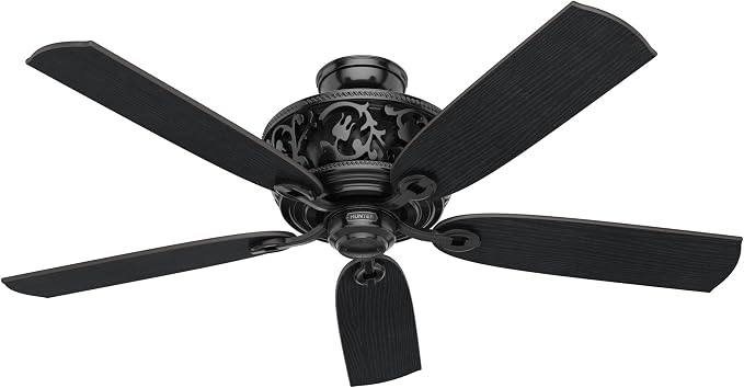 Hunter Promenade, Indoor, Ceiling Fan, Standard Mount, 54 inch, Gloss Black