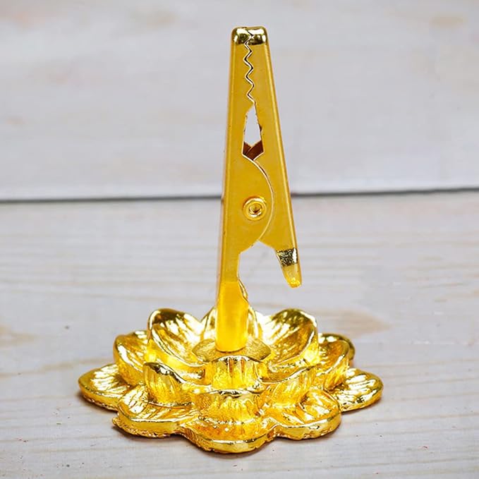 Healifty Buddha Hand Incense Clip with Base 2-Pack 1.18 Inch Metal Coil Incense Holder for Meditation Yoga Home Fragrance and Buddhist Decor