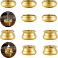 12 Pcs Brass Incense Burner Holder, Mini Copper Incense Stick Holder Gold Cone Incense Holder for Yoga Meditation Indoor Outdoor Home Decor