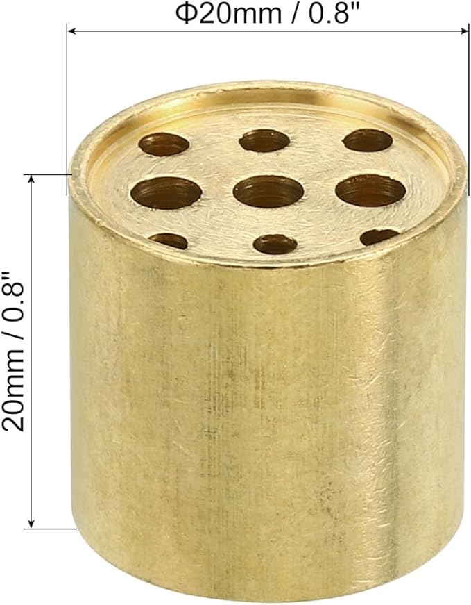 PATIKIL Incense Holder, 2 Pack Brass Incense Cone Burner Stick Holder with 9 Holes Incense Stand Base for Yoga Spa Room Home Office, 0.8" Dia. 0.8" Tall